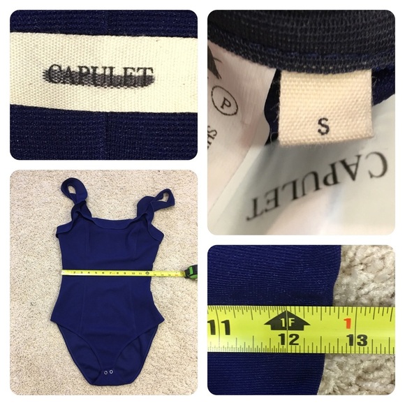 New! Anthro Capulet Royal Blue Ruffle Bodysuit - Picture 4 of 6